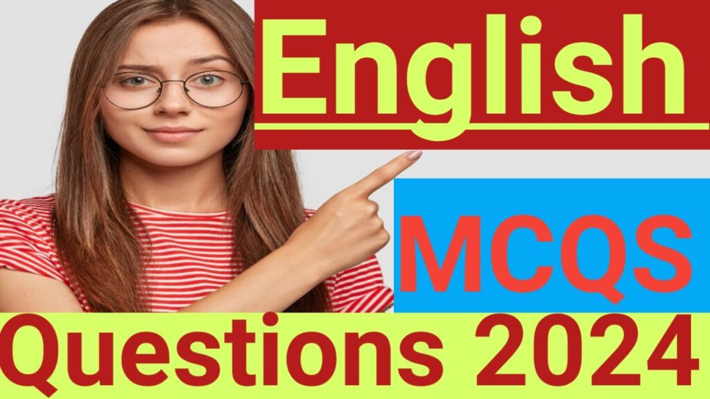 Top20 English mcq question with answer 2024